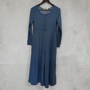 Three Bird Nest Dusty Blue Scoop-Neck Midi Jumpsuit